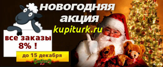 Новогодняя акция от Купитурк: комиссия на все заказы 8%!