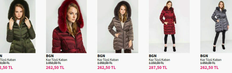 BGN зимняя коллекция одежды СКИДКА ДО 90%