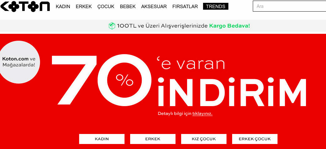 KOTON началась РАСПРОДАЖА ДО 70%