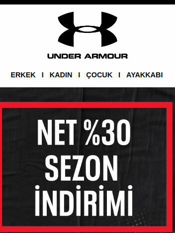 UNDER ARMOUR сезонная распродажа СКИДКА 30% 